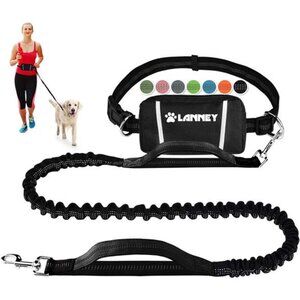 Hands Free Dog Leash, Waist Running Leash with Zipper, Walking Pouch